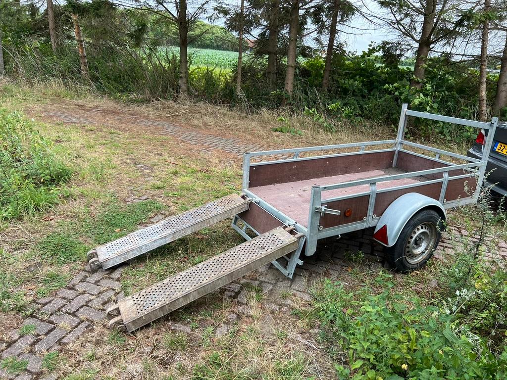 Rijplaten staal aanhangwagen, Ophalen, Gebruikt