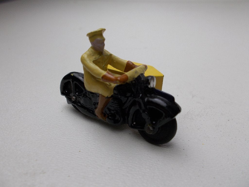 1949 Dinky Toys 44B MOTOTCYCLE + SIDECAR (Gerestaureerd) -F-, Ophalen of Verzenden, Gebruikt, Overige typen, Dinky Toys