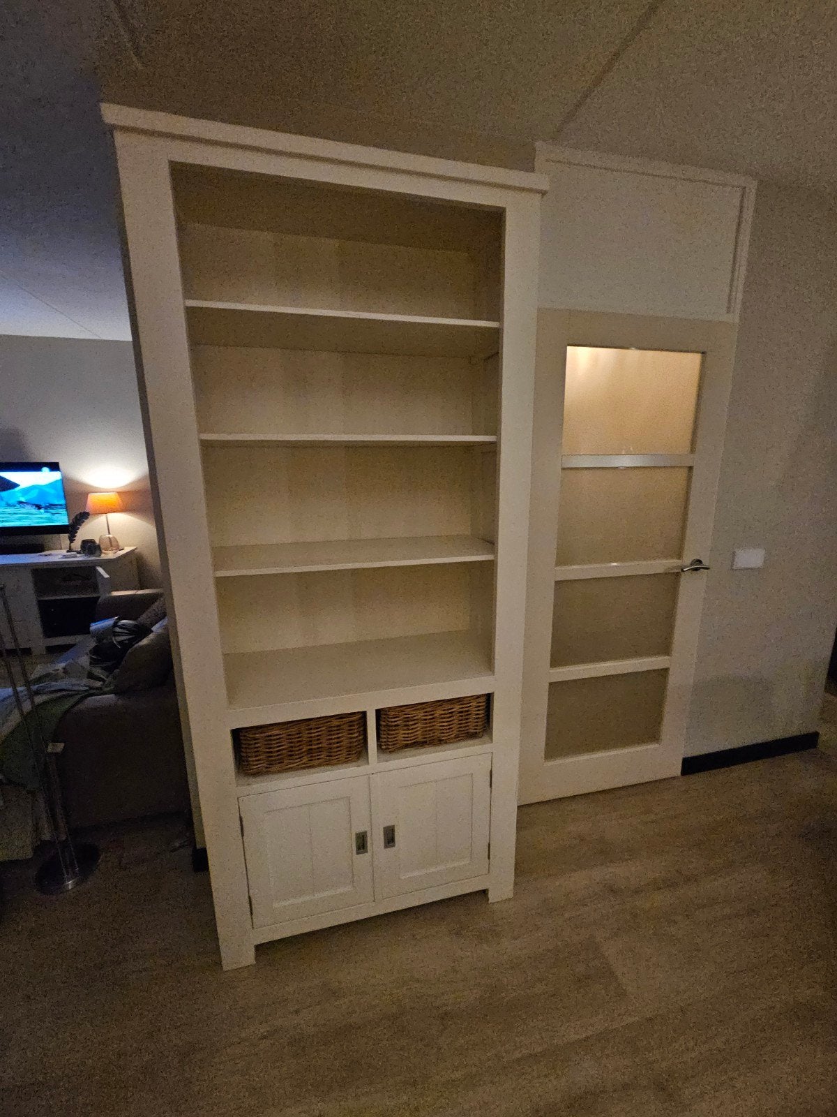 Riviera Maison stijl boekenkast, massief hout
