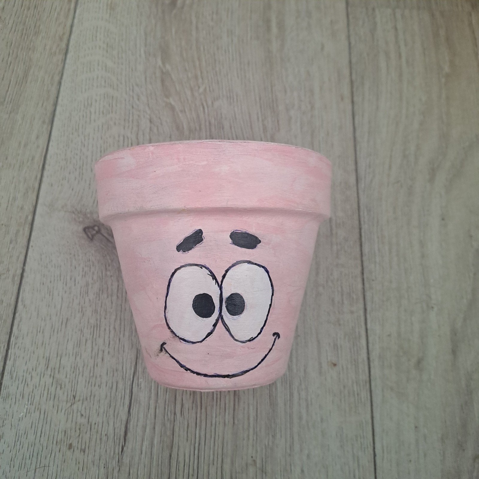 Leuke roze bloempot patrick - 11 cm diameter, Tuin en Terras, Gebruikt, Rond, Binnen, Ophalen of Verzenden