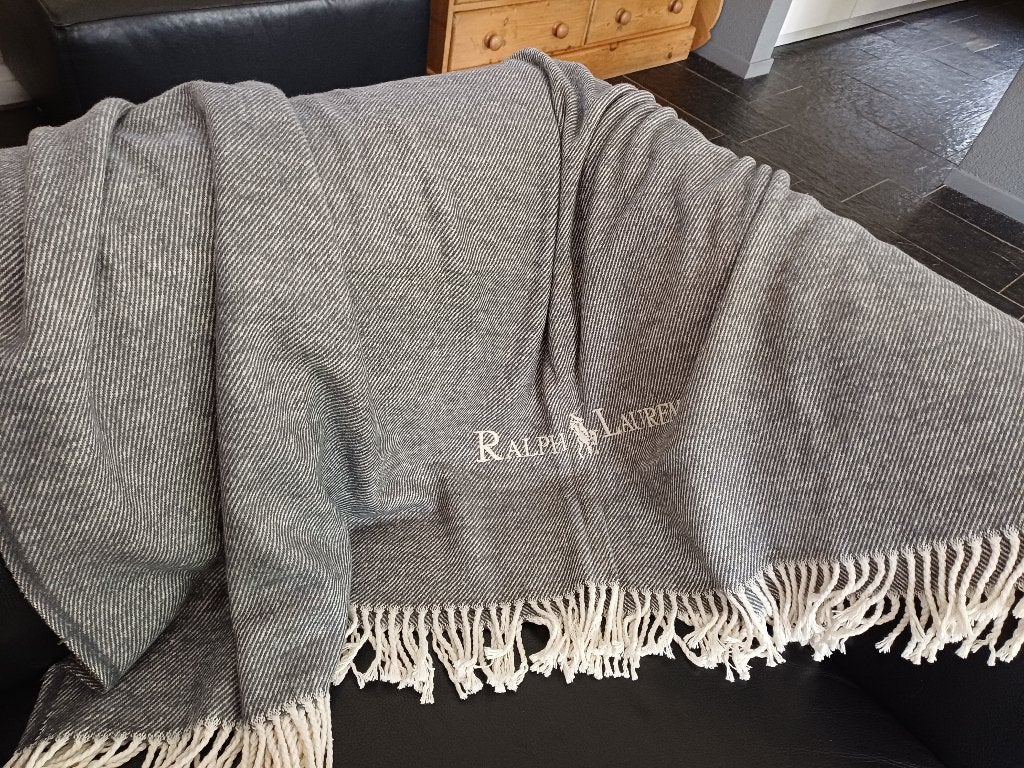 RALPH LAUREN PLAID 160X190CM I.Z.G.ST ( ZIE FOTO'S), 190 cm, 160 cm, Ophalen of Verzenden, Zo goed als nieuw