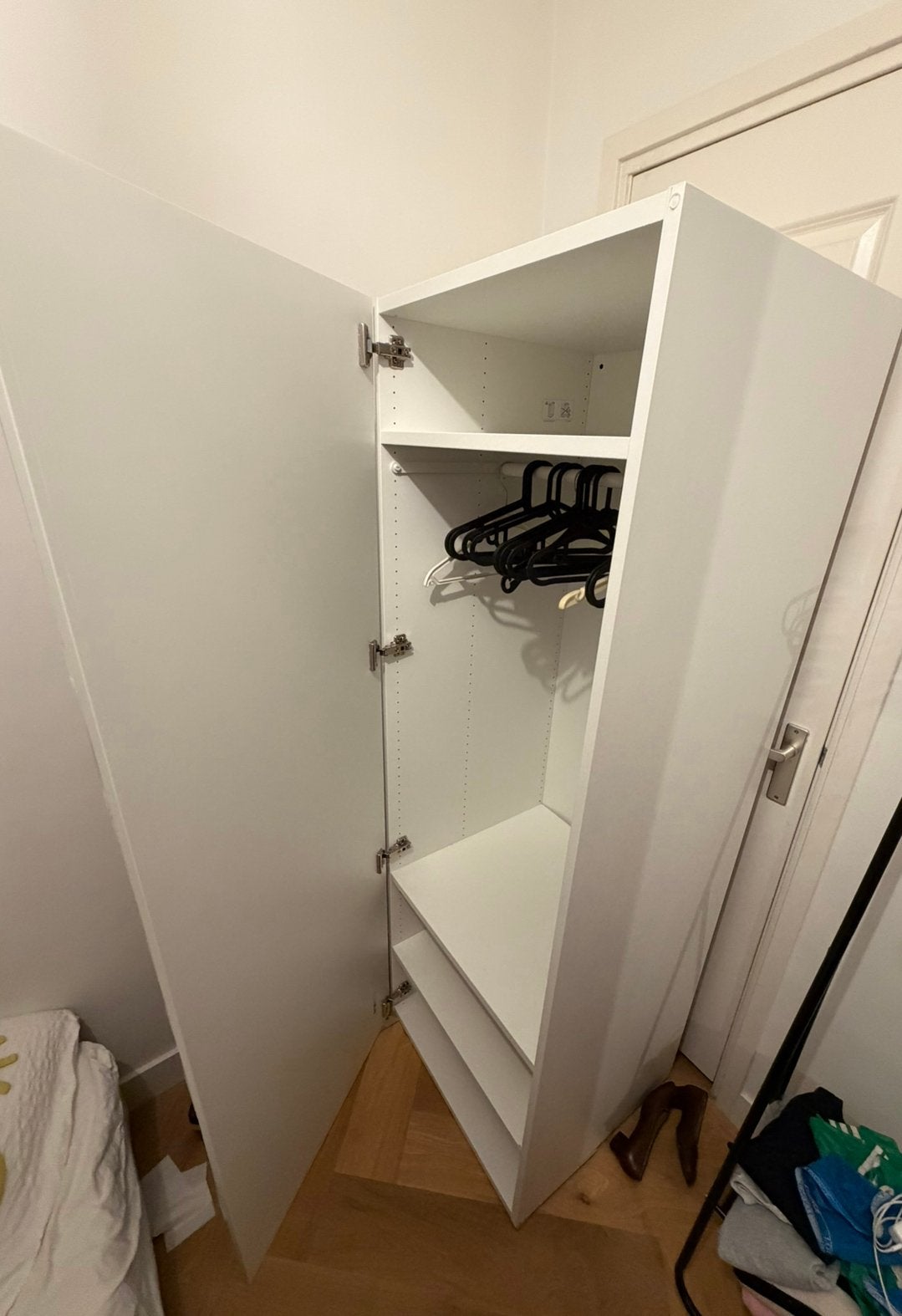 Ikea Platsa Kast 60x55x180 cm met planken, hangstaaf en deur, Ophalen, Met deur(en), 50 tot 100 cm, Zo goed als nieuw