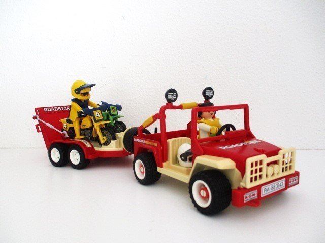 playmobil Road StarJeep met aanhager 3143 vintage, Kinderen en Baby's, Speelgoed | Playmobil, Ophalen of Verzenden, Gebruikt