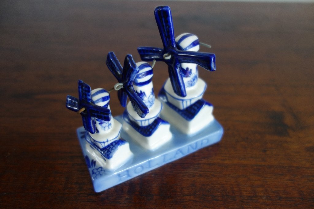 3 molens porselein souvenir, Ophalen of Verzenden