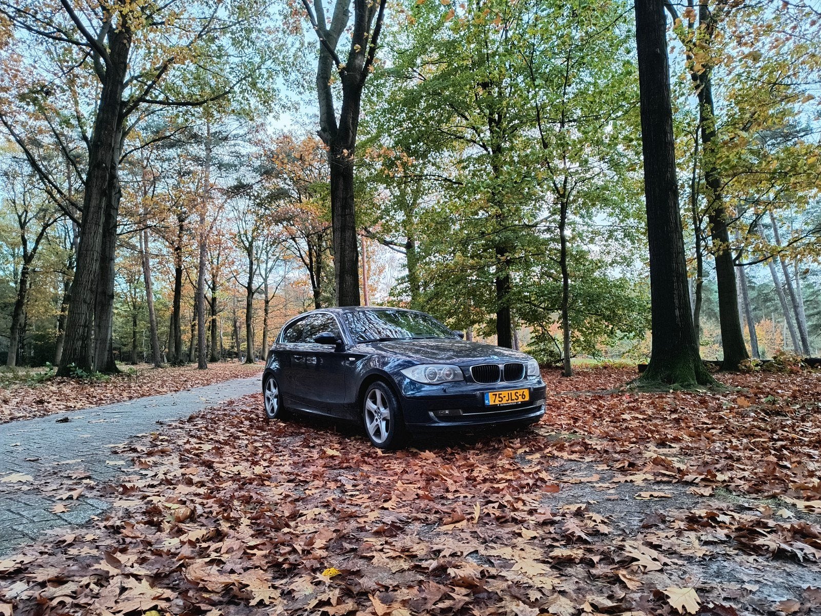 BMW 1-Serie 2.0 118I 3DR 2009 Blauw: open dak,trekhaak,leer, 1-Serie, Achterwielaandrijving, 1995 cc, Zwart