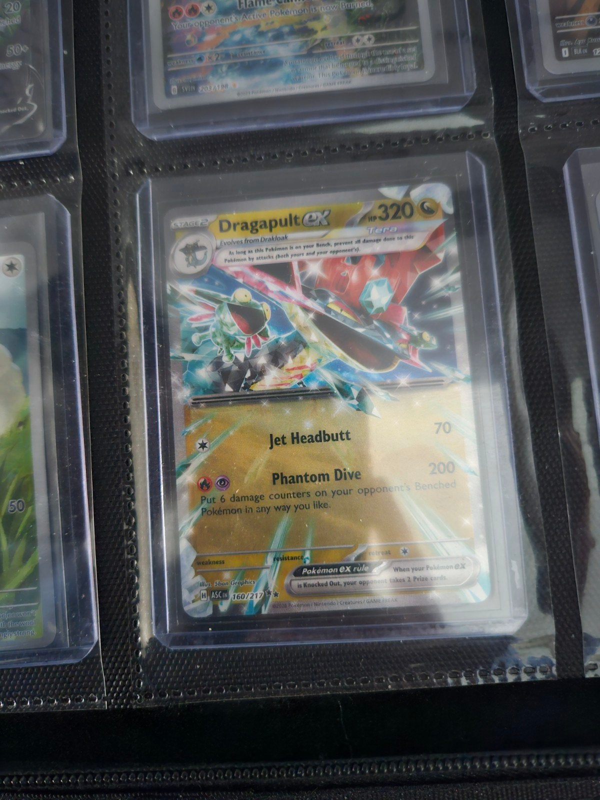 Pokemon Dragapult ex 160/217 Ascended Heroes, Hobby en Vrije tijd, Verzamelkaartspellen | Pokémon, Ophalen of Verzenden, Zo goed als nieuw