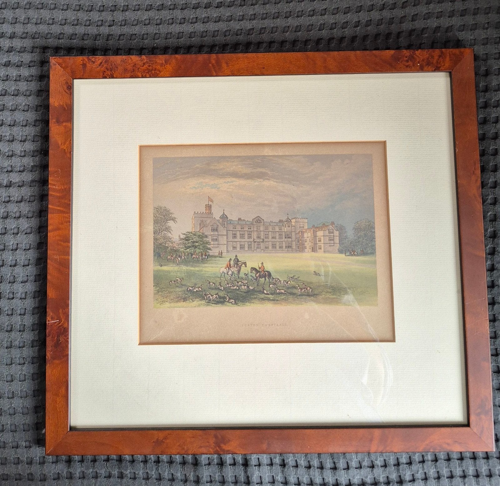 Antieke print Burton Constable, East Riding of Yorkshire, Ophalen of Verzenden, Landschap, Klassiek, Print