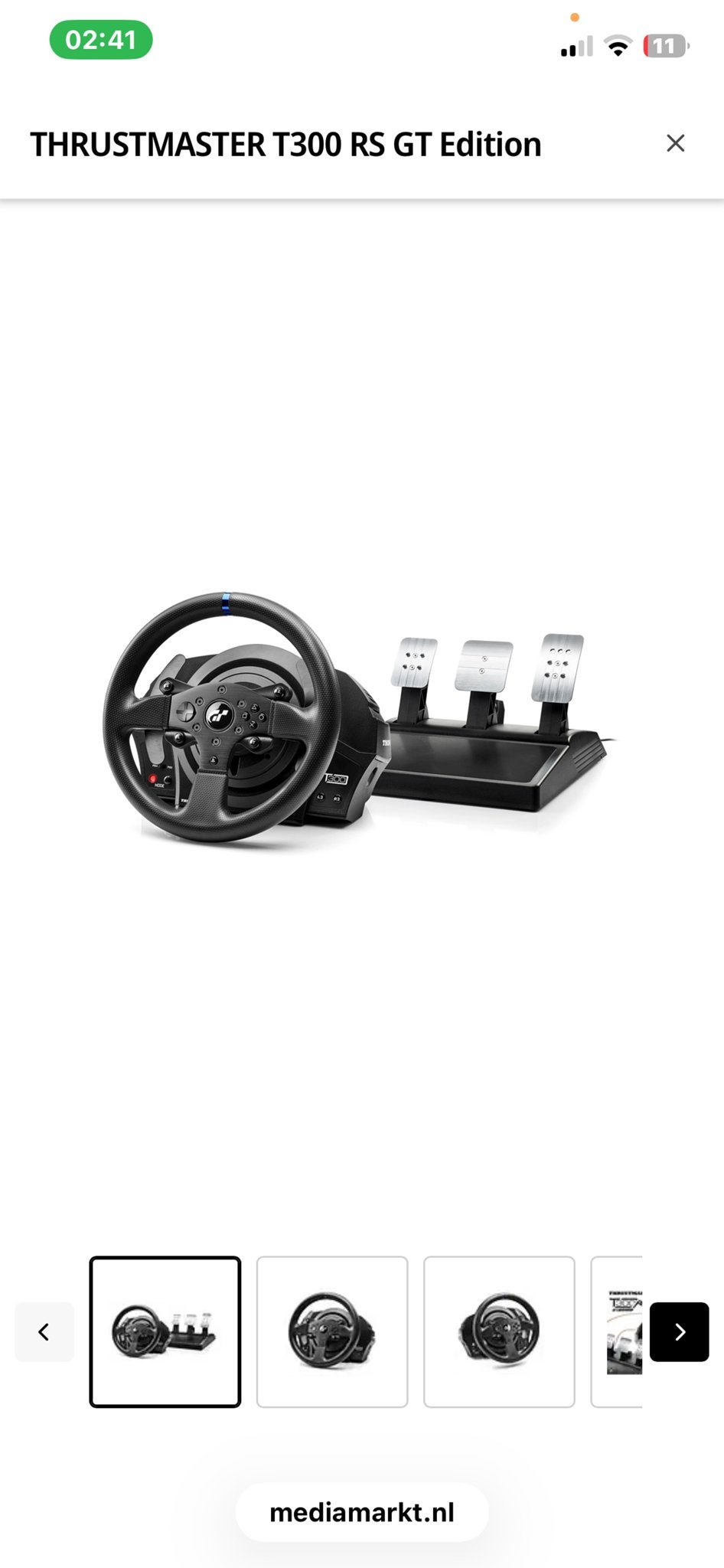 Thrustmaster T300 RS GT Edition + TH8S Shifter, Ophalen, Overige merken, Zo goed als nieuw