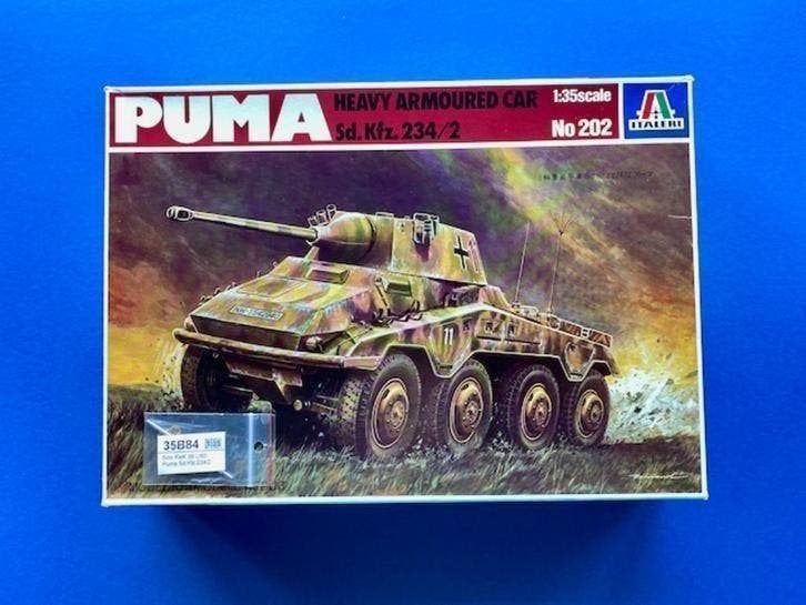 Italeri	202	Puma  Sd.Kfz.234/2	1/35	Vintage w/ alu gun, 1:32 tot 1:50, Nieuw, Ophalen of Verzenden, Italeri