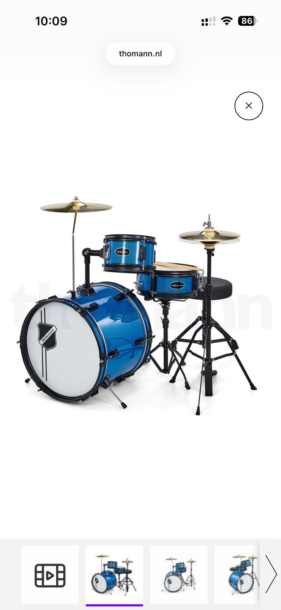 Millenium Drumstel voor Kinderen - Zo goed als Nieuw, Ophalen of Verzenden, Zo goed als nieuw, Overige merken