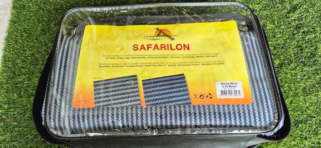 Nieuw Tenttapijt Safarilon 5 x 3 meter - Blauw/Grijs, Ophalen, Nieuw