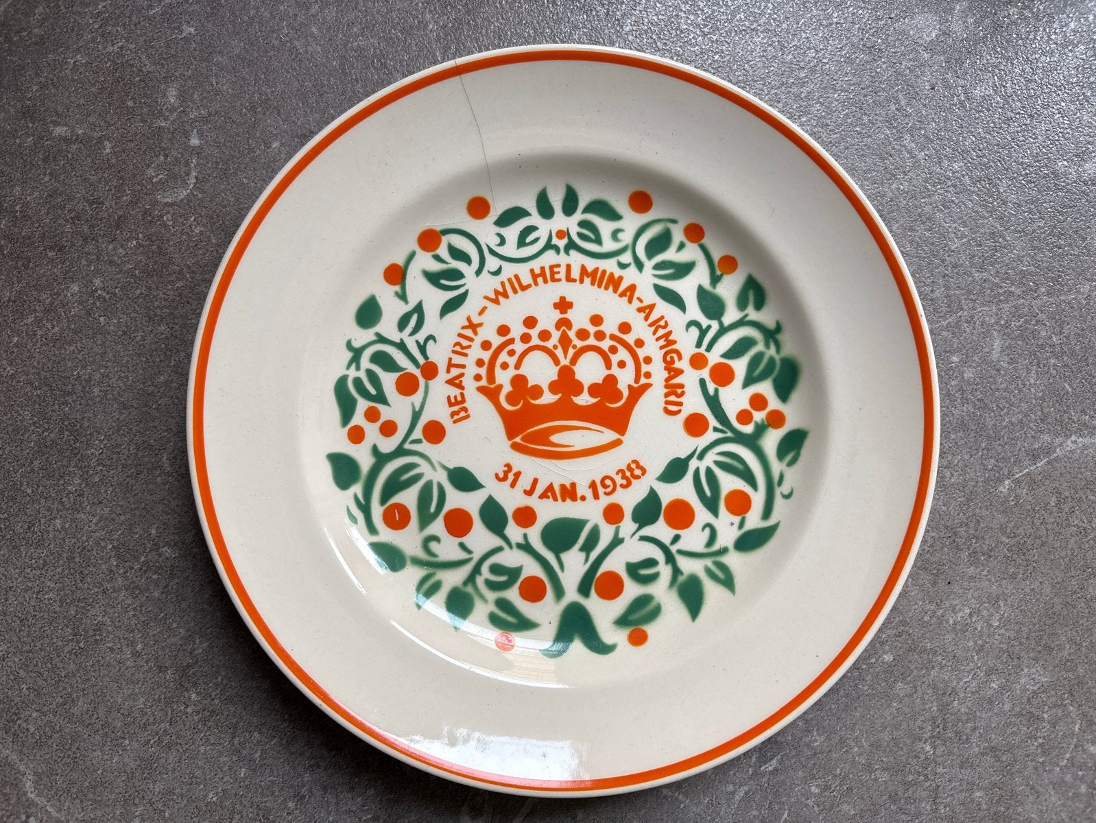Gedenkbord Geboorte Prinses Beatrix 1938 Nijmegen, Ophalen of Verzenden