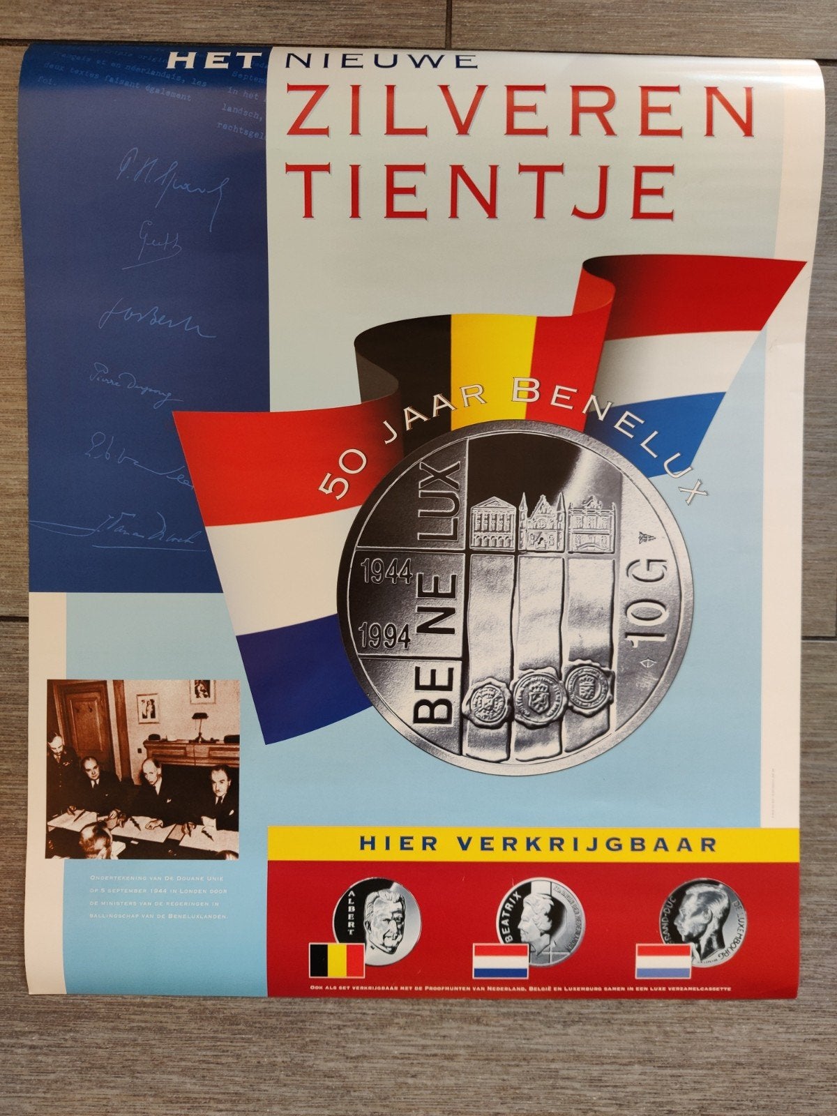 Introductieposter Zilveren Tientje (1994) - 40x50 cm, Ophalen, Zo goed als nieuw