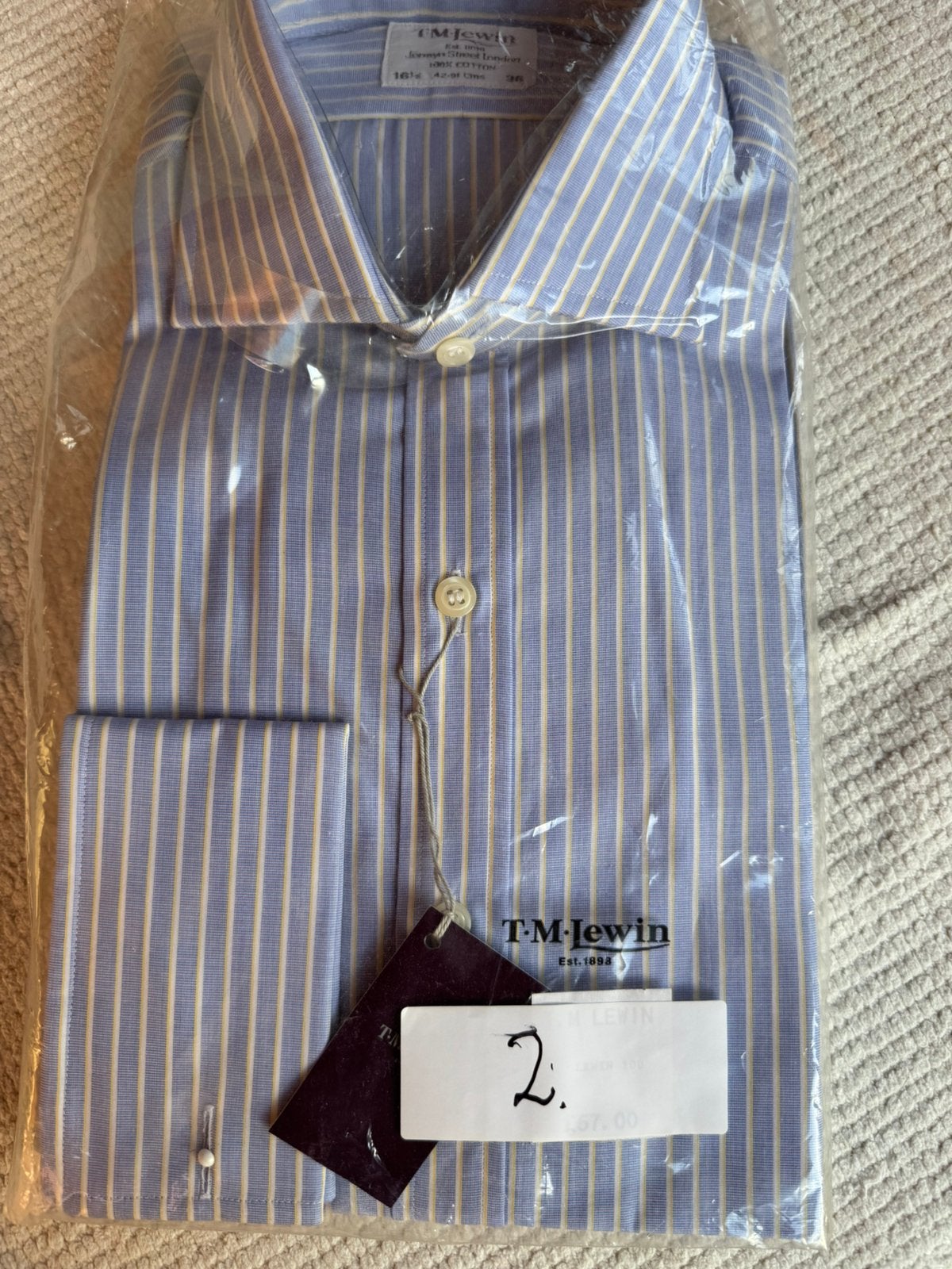 Overhemd, Ophalen of Verzenden, Zo goed als nieuw, Blauw, Overige halswijdtes