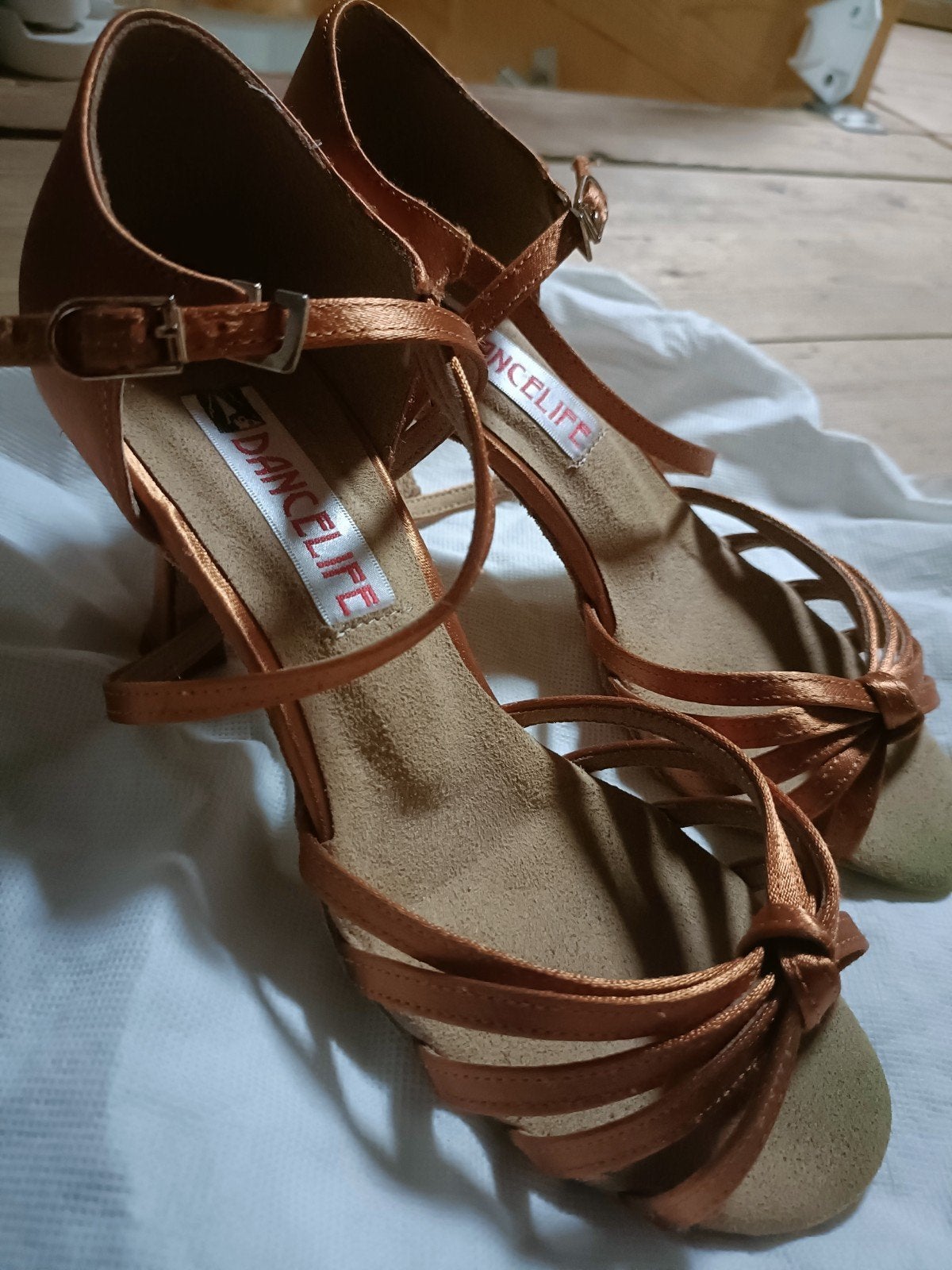 Dansschoenen dames Latin ballroom salsa Dancelife, Ophalen, Zo goed als nieuw, Groen