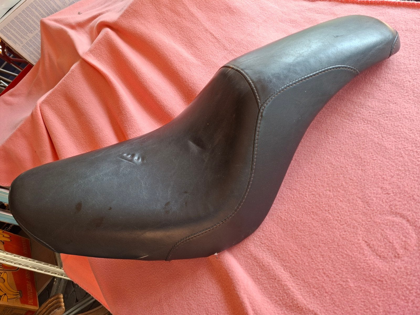 Harley Davidson Buddy Seat Leren Zadel - Gebruikt., Motoren, Ophalen of Verzenden, Gebruikt