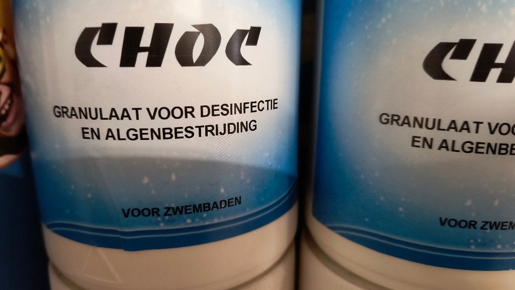 Zwembad chloor choc, Tuin en Terras, Zwembad-toebehoren, Ophalen, Nieuw, Reinigingsmiddel