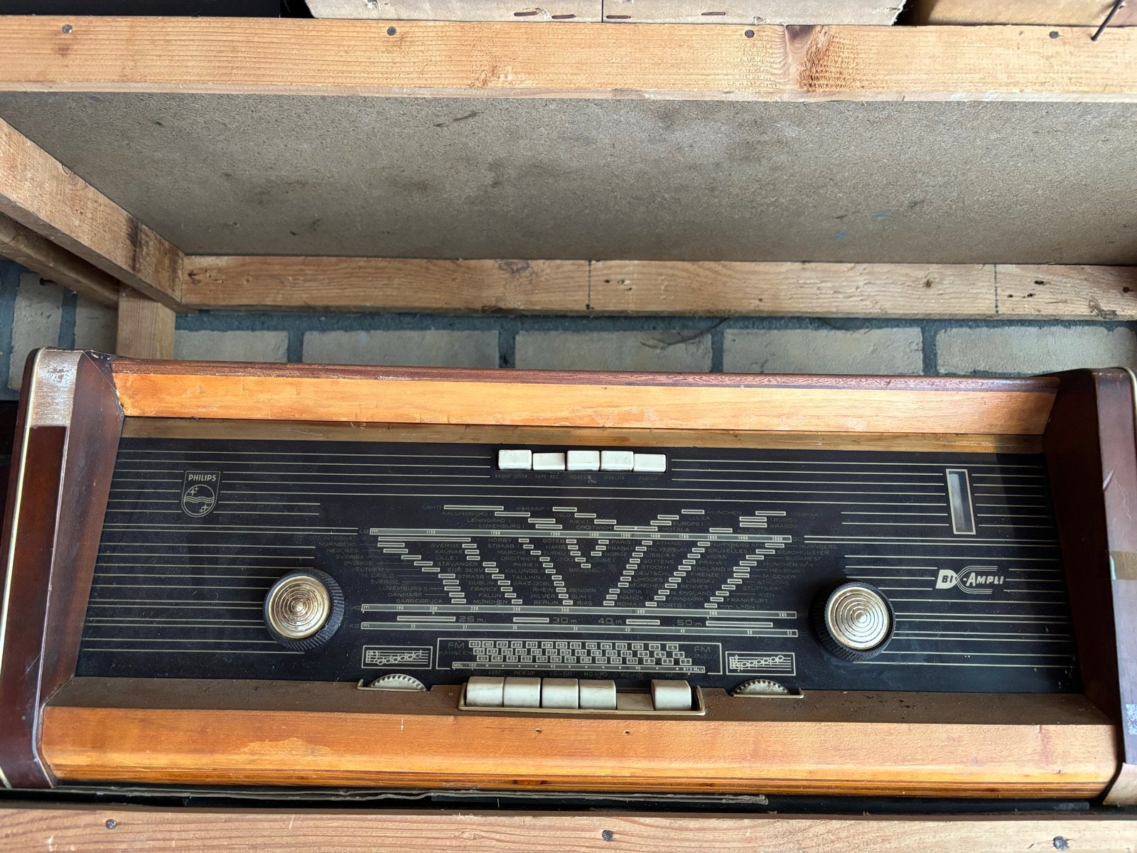Vintage Philips Buizenradio - Decoratief object, Ophalen of Verzenden, Gebruikt, Radio