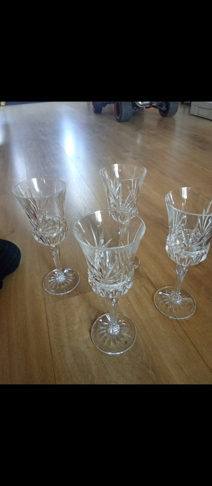 4x Cristal d'Arques Carthage kristallen wijnglazen, Antiek en Kunst, Ophalen of Verzenden