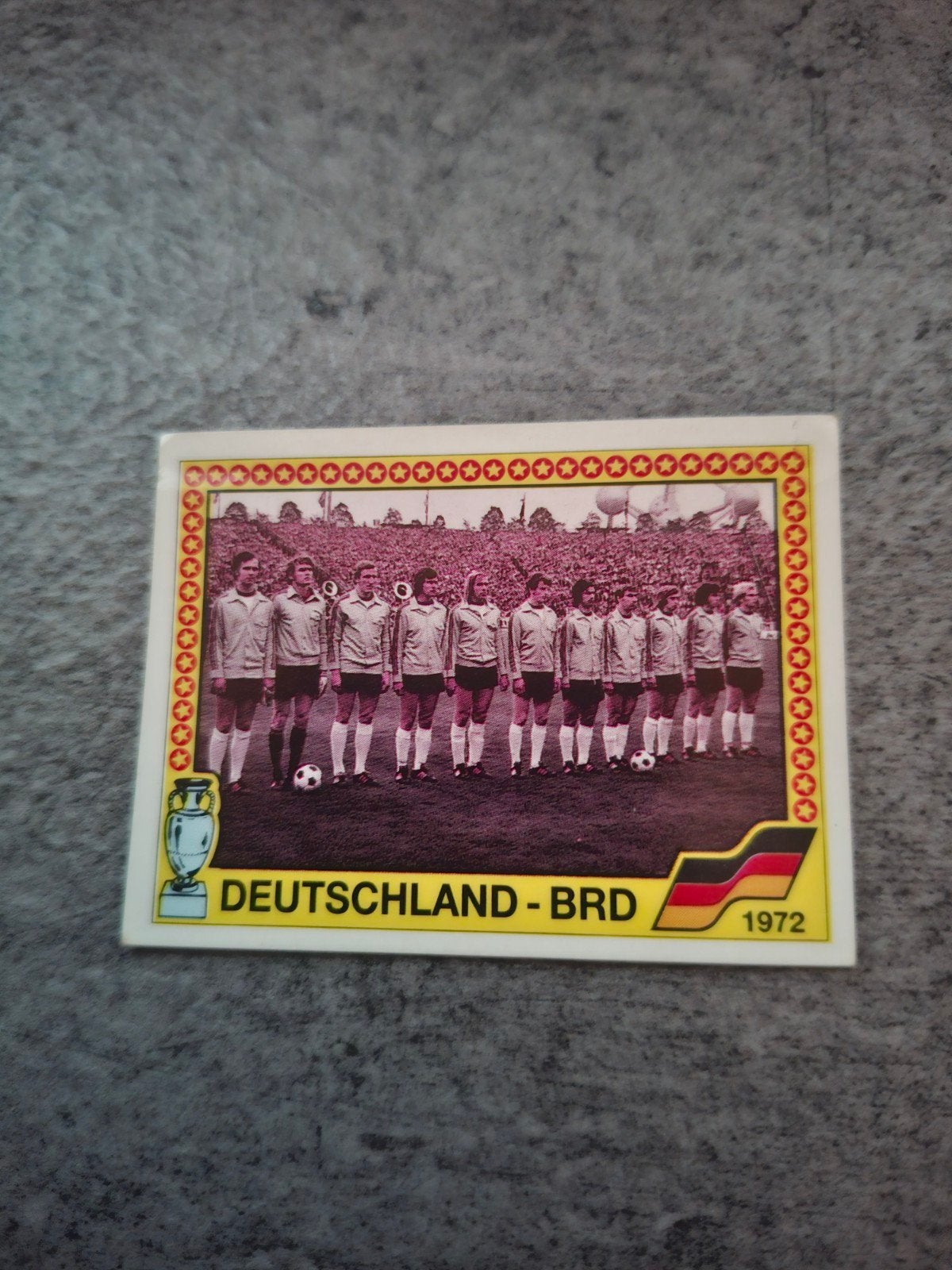 Panini Euro 88 Duitsland. Historiesticker Duitsland 1972., Ophalen of Verzenden, Zo goed als nieuw, Sticker