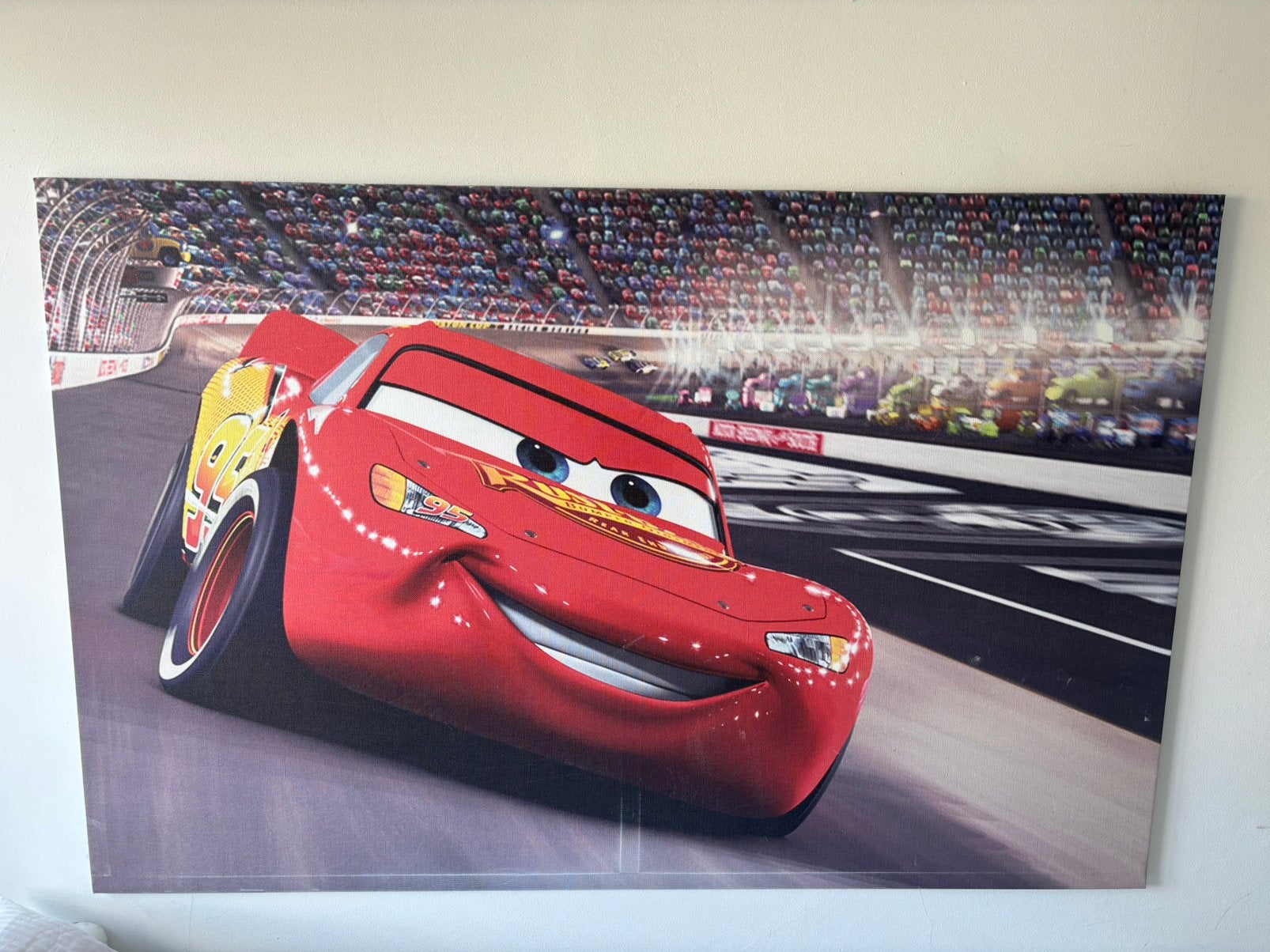 Cars Lightning Mcqueen gespannen Canvas schilderij, Ophalen
