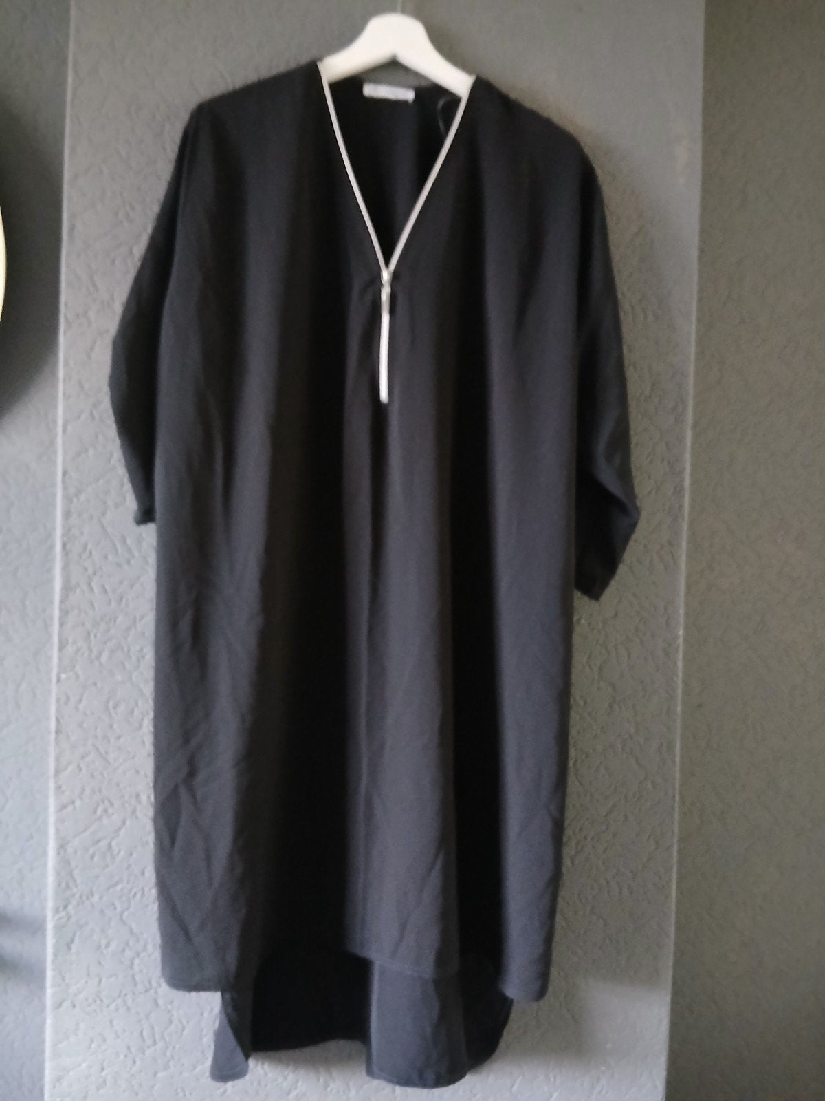 Magna jurk zwart 3/4 mouw maat 56-58, Verzenden, Zwart, Maat 46/48 (XL) of groter, Onder de knie