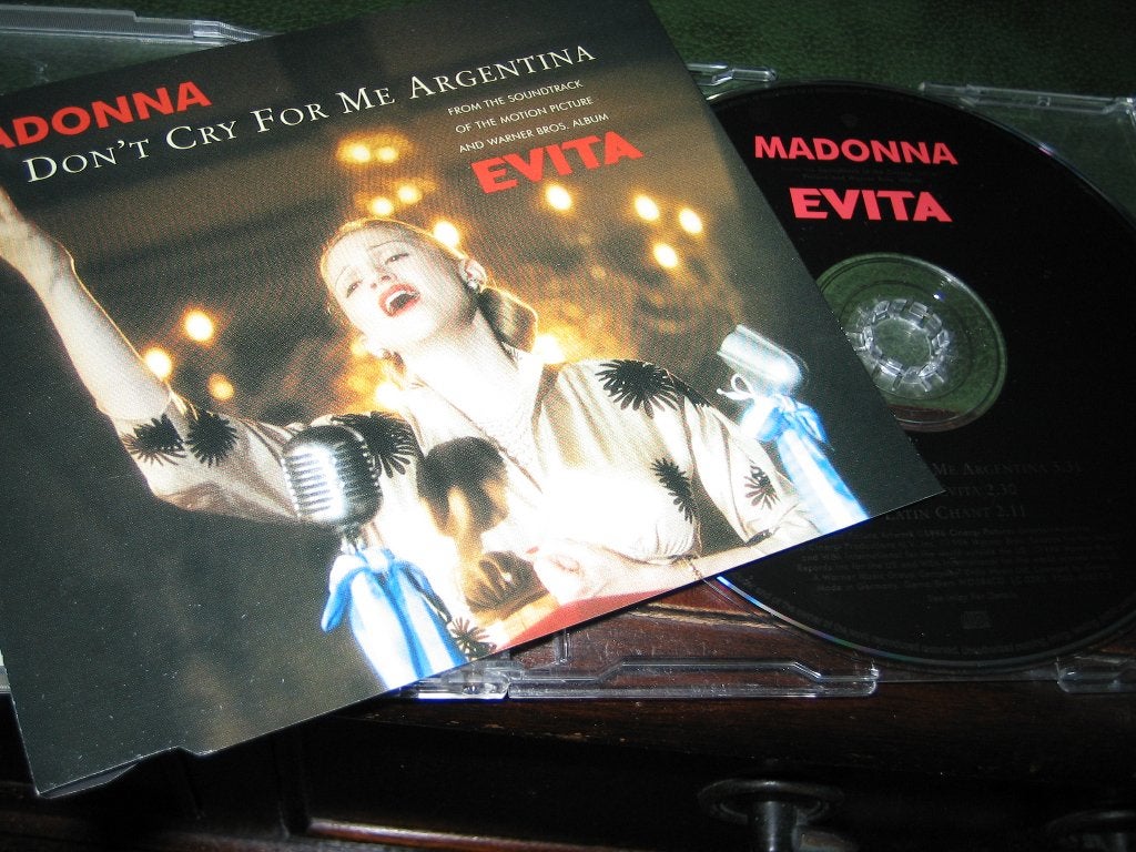 CD Maxi Single Madonna – Don’t cry for me Argentina – Evita, Ophalen of Verzenden, Gebruikt, Pop