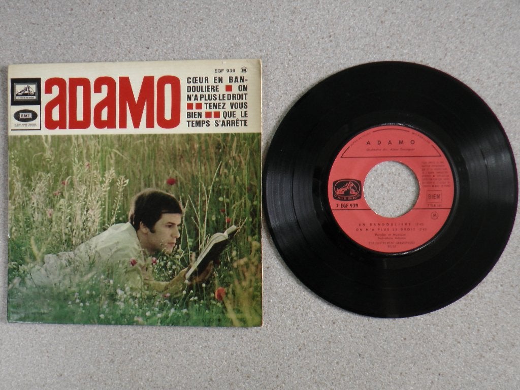 Adamo Coeur en Bandouliere VINYL SINGLE EP, Gebruikt, 7 inch, Ophalen of Verzenden, Pop