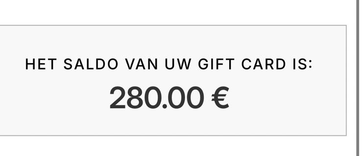 GUESS GIFTCARD €280, Eén persoon, Cadeaubon