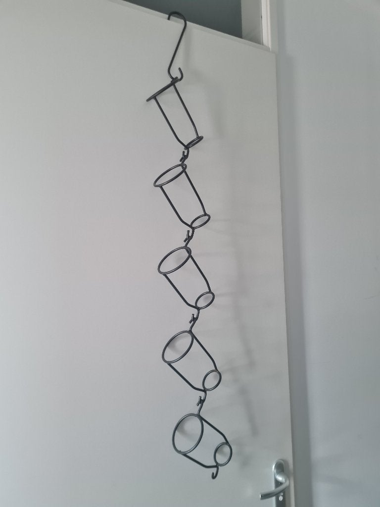 Hangende Wijnrek ketting, Ophalen, Gebruikt, 5 tot 15 flessen, 75 – 100