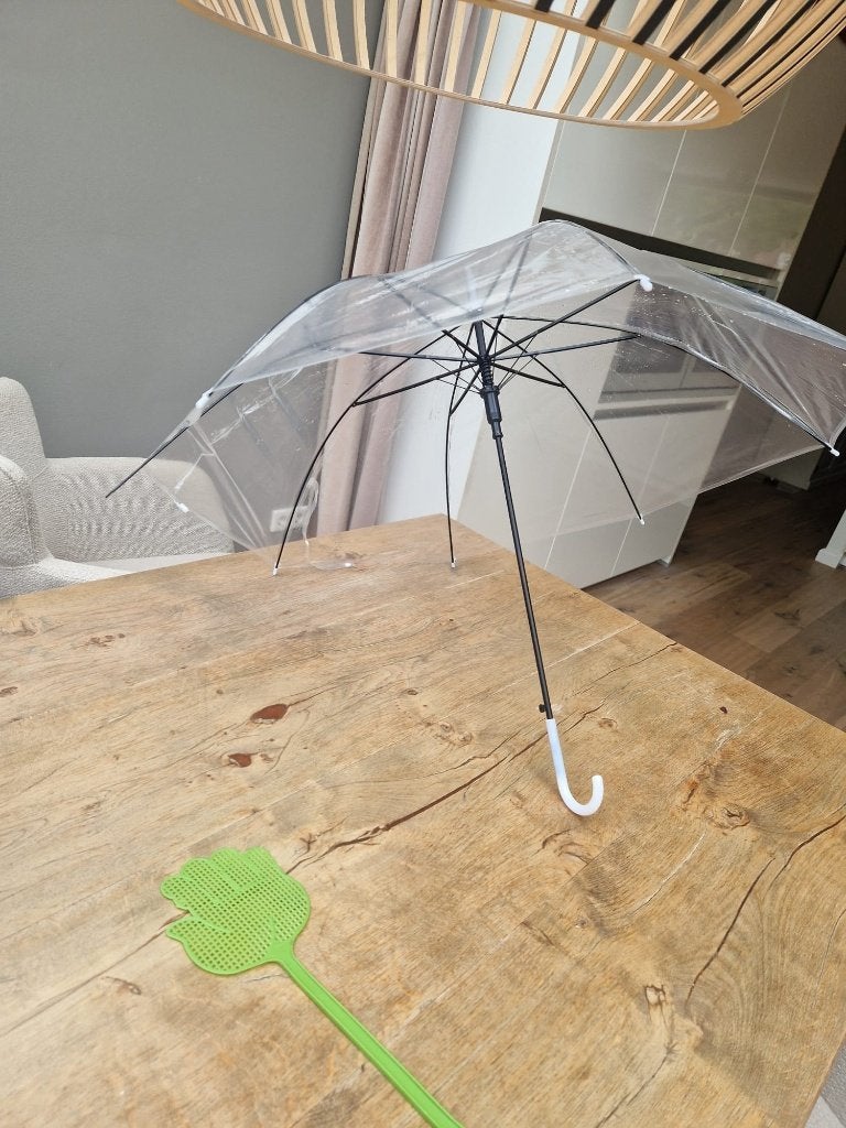 Transparante paraplu's ideaal voor bruiloft of feest, Sieraden, Tassen en Uiterlijk, Paraplu's, Ophalen, Transparant, Zo goed als nieuw