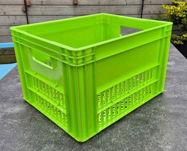Felgroene Fietskrat - 40 liter - zgan, Ophalen, Zo goed als nieuw, Overige typen, Minder dan 20 kg