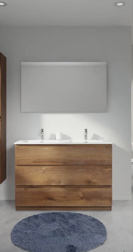 Linie Lado badkamermeubel met Baro wastafel 120 cm breed, Ophalen, 100 tot 150 cm, Nieuw, Minder dan 100 cm