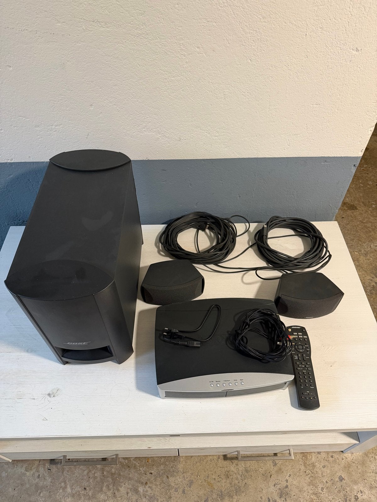Bose Acoustimass 3-2-1 Home Cinema Set met DVD-speler, Gebruikt, 2.1-systeem, Dvd-speler, Ophalen