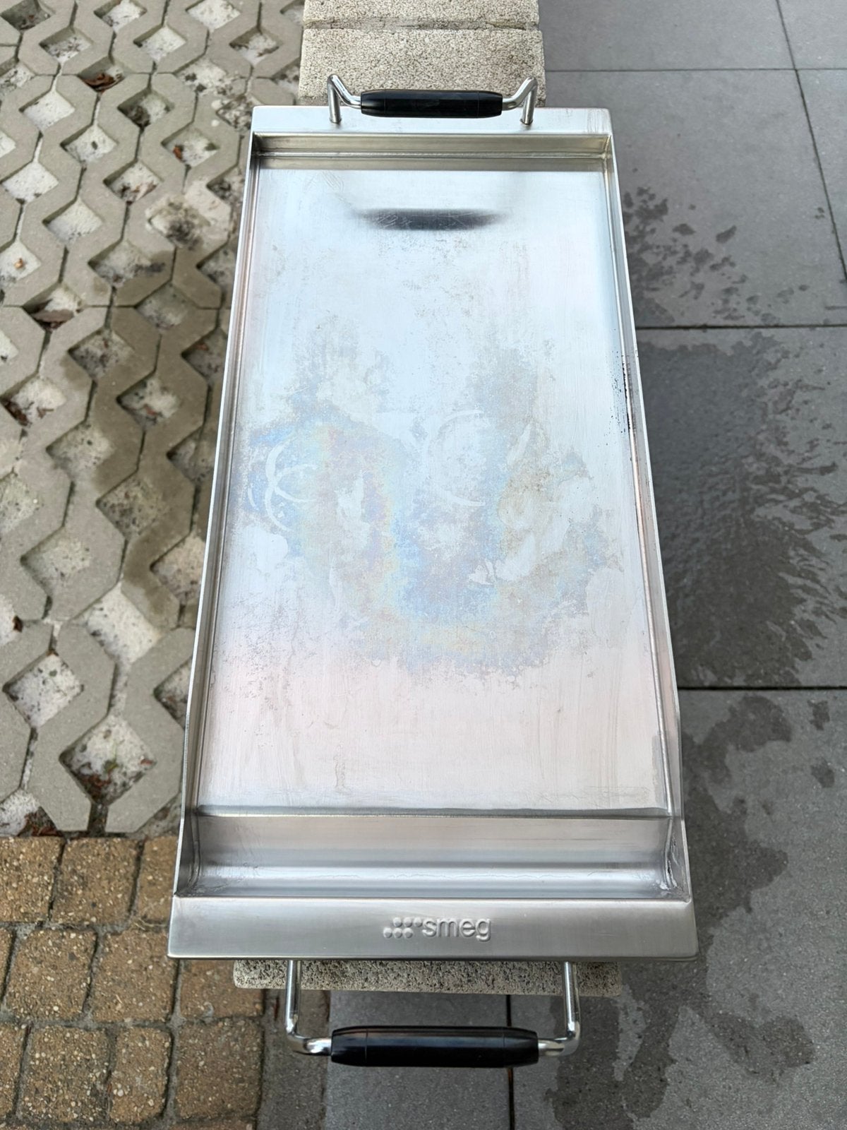Smeg bakplaat Teppanyaki Plaat Grillplaat. Shoarmaplaat, Witgoed en Apparatuur, Grillplaten, Ophalen, Zo goed als nieuw