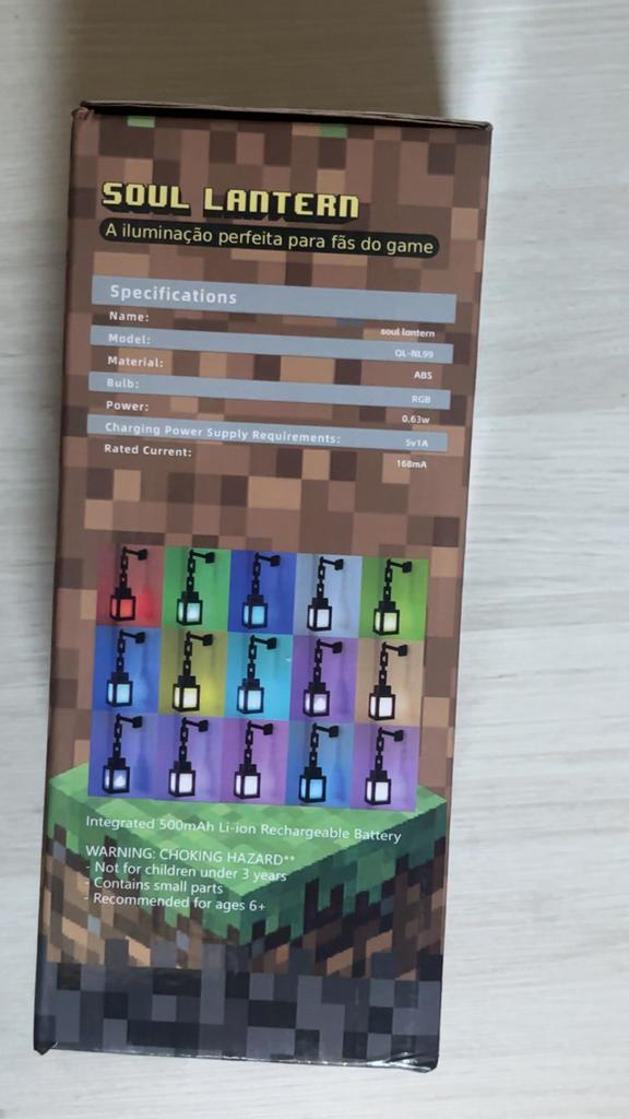 Nieuwe Minecraft Soul Lantern Lamp - RGB LED, Ophalen of Verzenden, Zo goed als nieuw, Overige onderwerpen