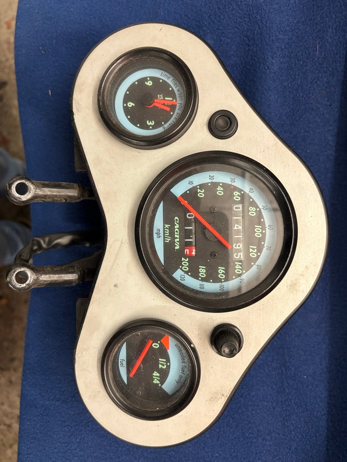 Cagiva Dashboard - Snelheidsmeter, Brandstofmeter, Klok, Motoren, Ophalen of Verzenden, Gebruikt