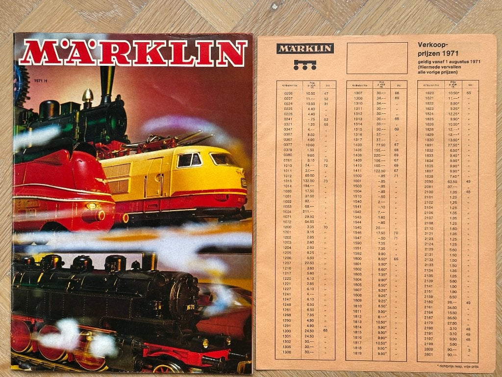 Märklin catalogus 1971 met prijslijst, Wisselstroom, Gebruikt, Analoog, Märklin