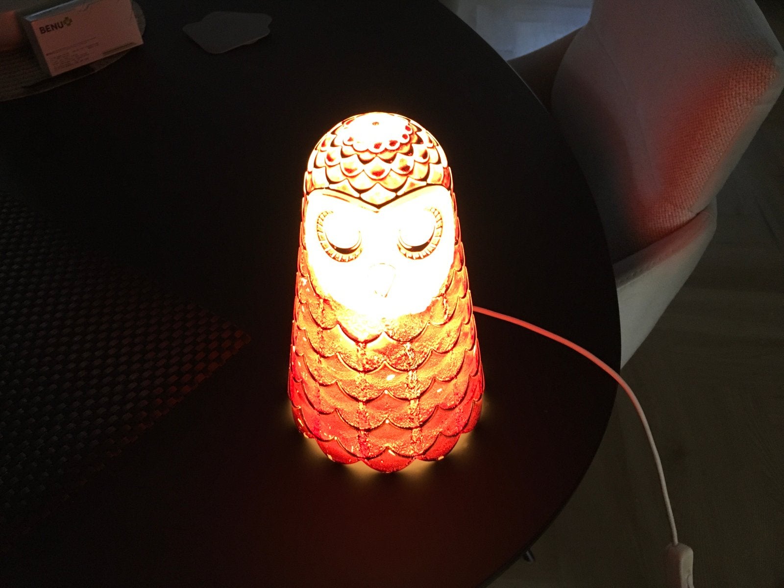 Ikea Sorbo tafellamp uil - Sfeervolle kinderlamp, Huis en Inrichting, Lampen | Tafellampen, Ophalen of Verzenden, Gebruikt, Kunststof