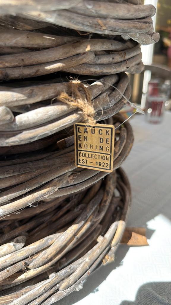 Lauck en de Koning rotan placemats 9x – landelijke stijl, Ophalen of Verzenden, Zo goed als nieuw, Rond, Riet