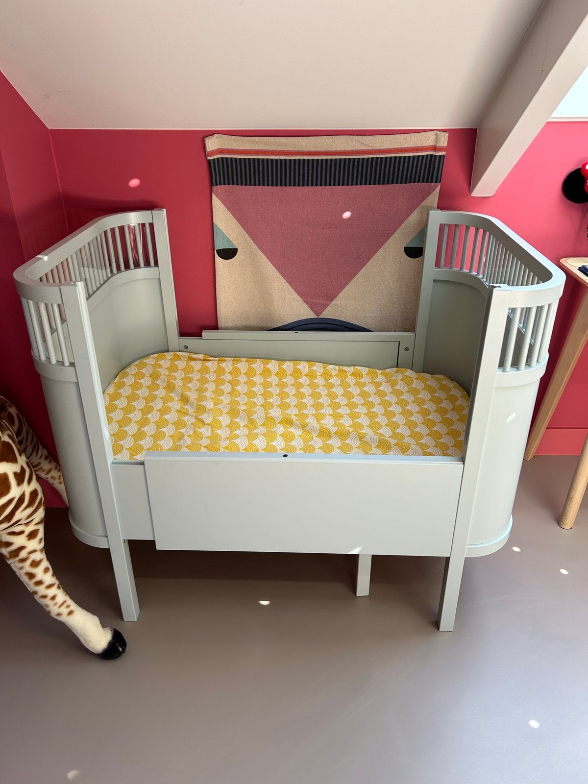 Sebra Kili meegroeibed – lichtblauw – Scandinavisch design, Ophalen, Zo goed als nieuw, Ledikant
