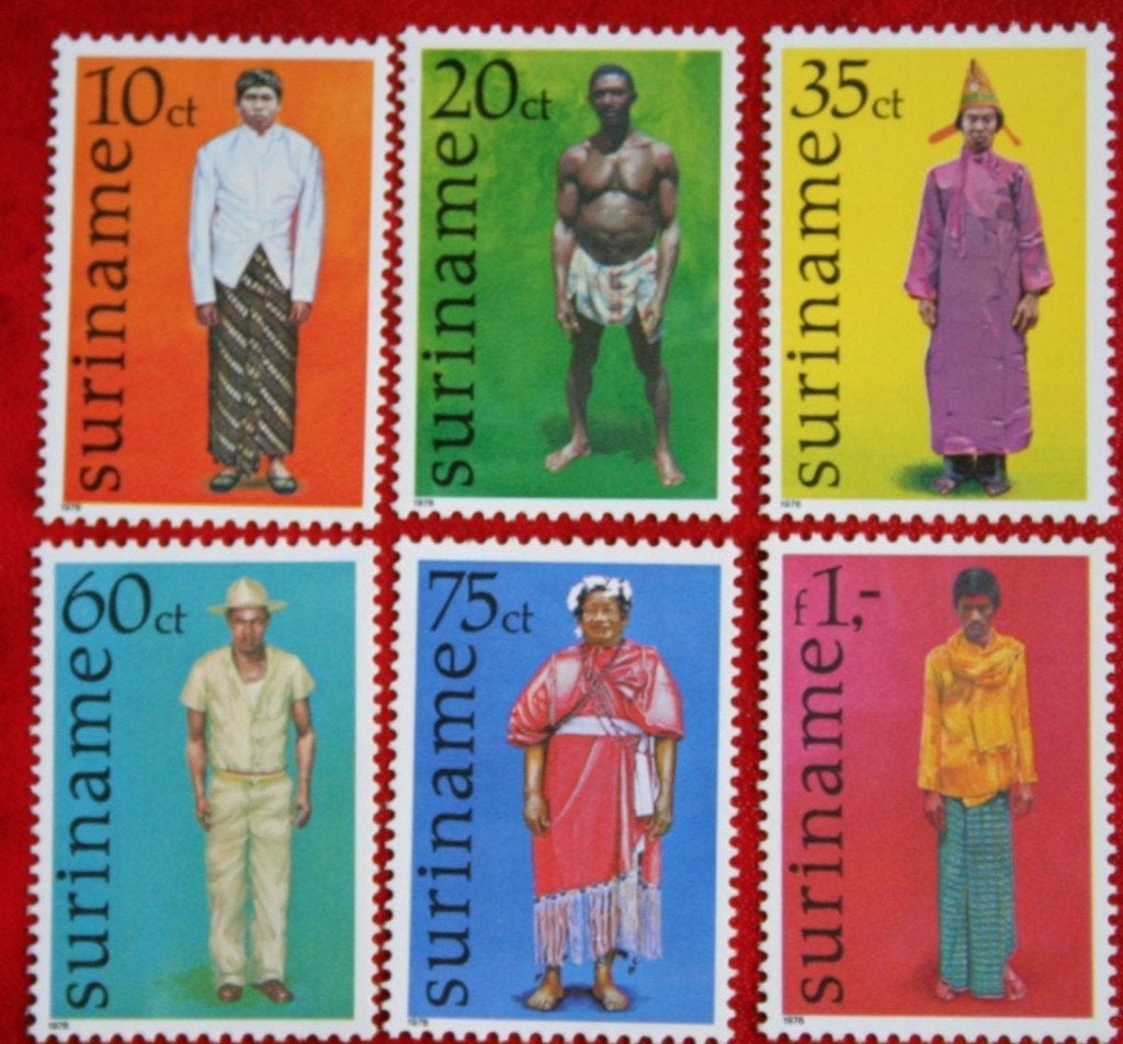 Suriname 1978 - ZB 113-118  - Klederdrachten, Postzegels en Munten, Ophalen of Verzenden, Postfris