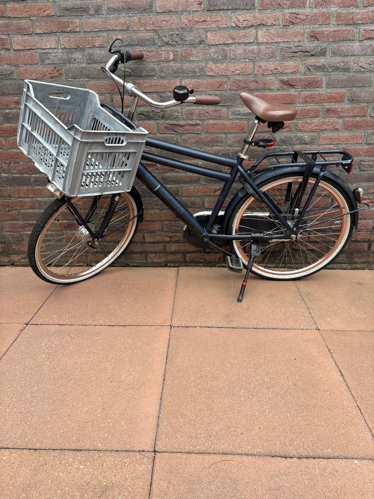 Cortina U4 Transportfiets - Jongensfiet met krat 24 inch, Ophalen, Terugtraprem, Handrem, Gebruikt