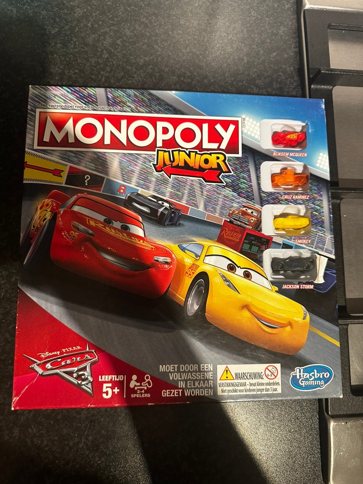 Monopoly Junior Cars 3 - Disney Pixar Bordspel, Drie of vier spelers, Ophalen, Zo goed als nieuw