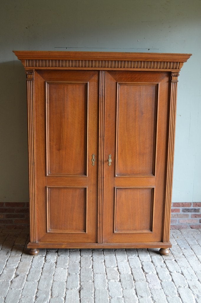Prachtige strakke antieke kersen houten kast, meidenkast., Verzenden
