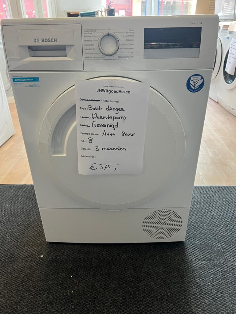Bosch Serie 4 Warmtepompdroger - A+++ - 8 kg, Witgoed en Apparatuur, Wasdrogers, Zo goed als nieuw, Overige typen, Voorlader, 8 tot 10 kg