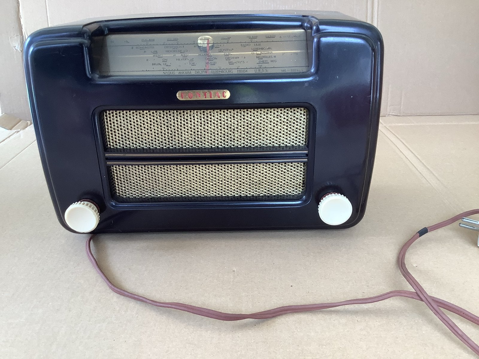 Antieke Pontiac Bakelieten Radio - Uitstekende Staat, Ophalen of Verzenden