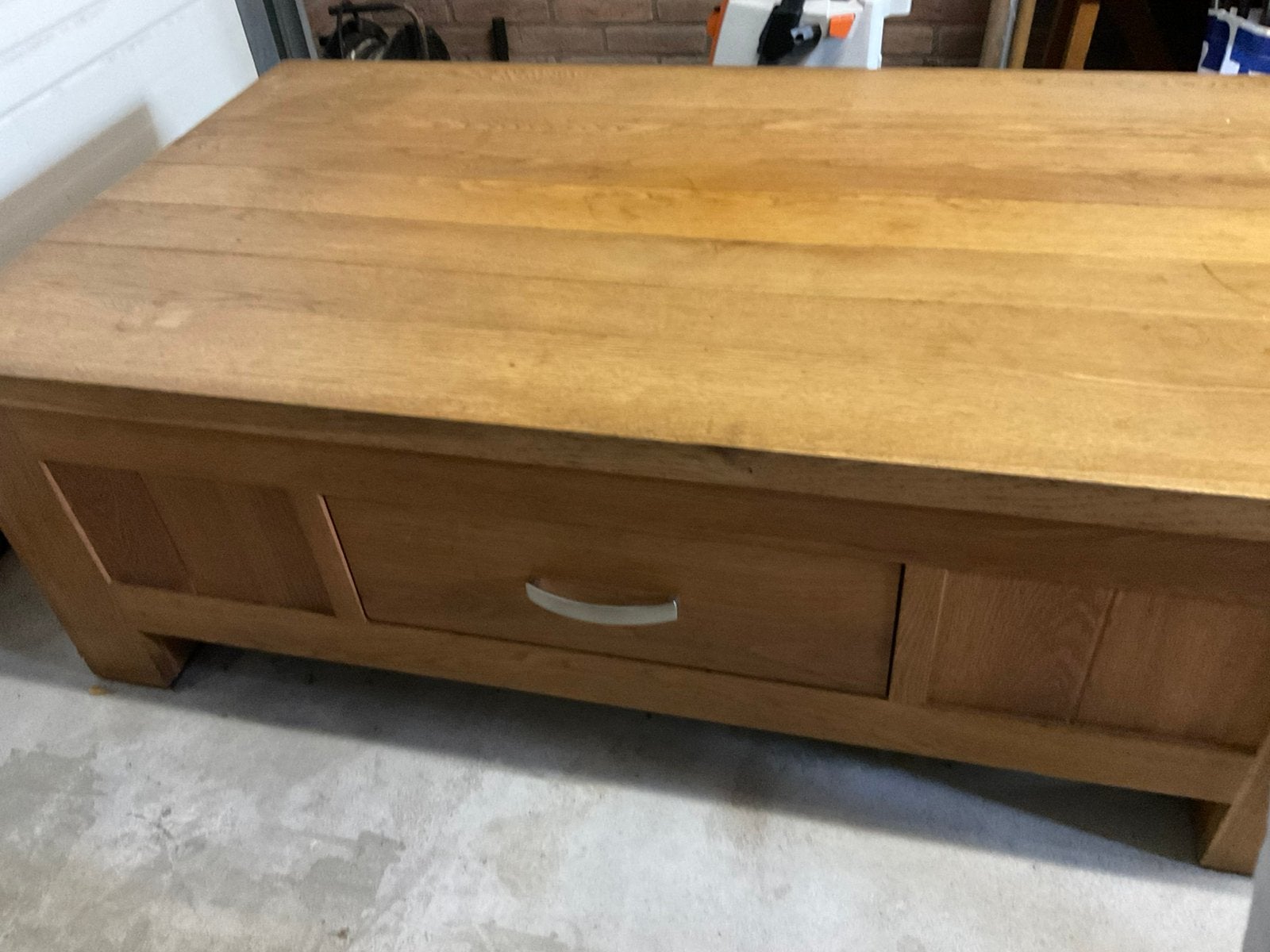 Eiken salontafel, Ophalen, Gebruikt, 50 tot 100 cm, Minder dan 100 cm