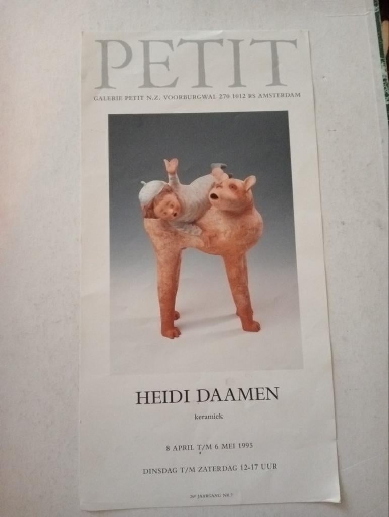 Heidi Daamen affiche Galerie Petit 1995, Ophalen of Verzenden, A1 t/m A3