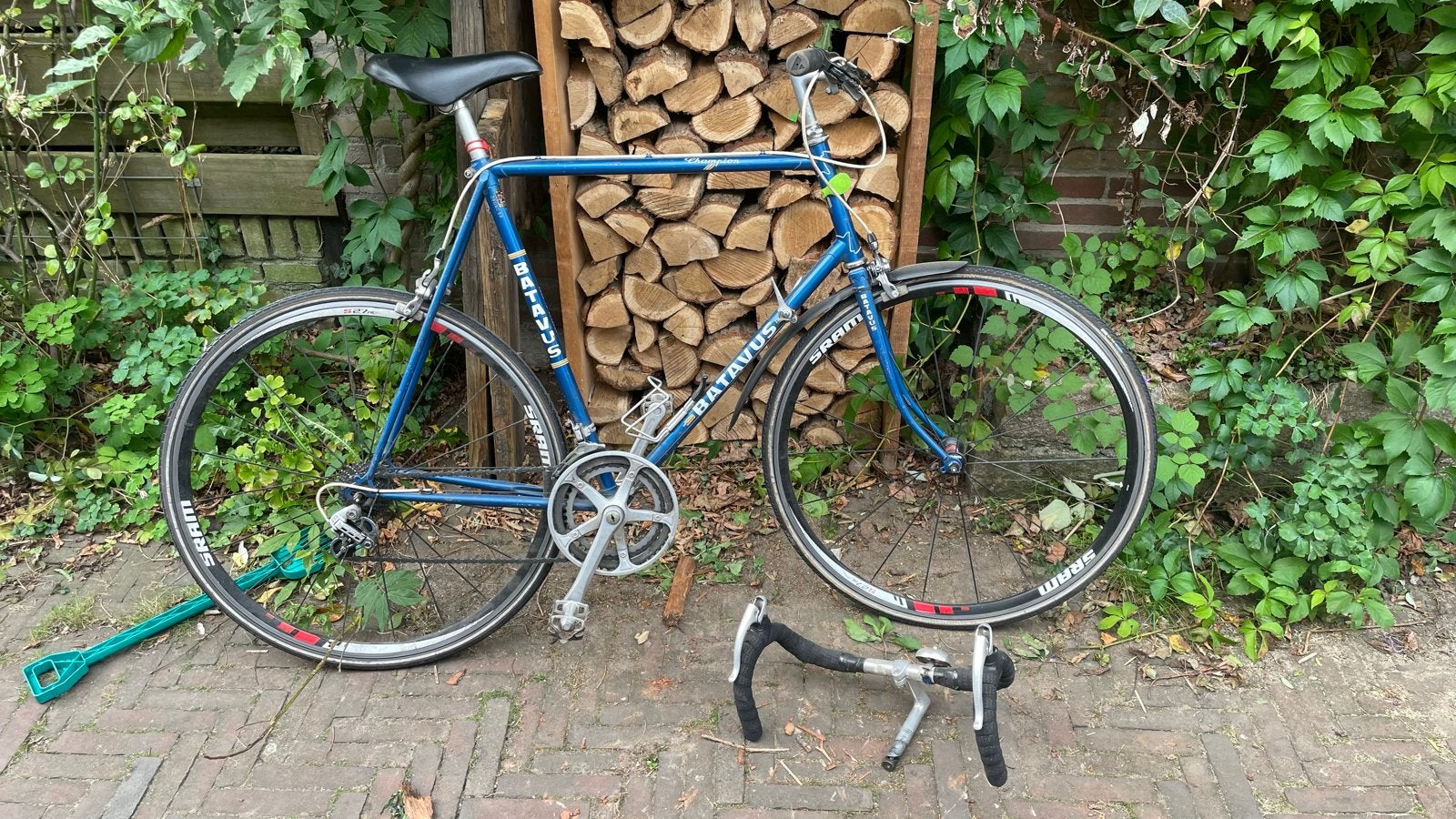 Retro racefiets met moderne remmen en velgen, Ophalen, 28 inch, Gebruikt, Velgrem